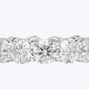 9.56 Carats Total Round Brilliant Cut Diamond Eternity Wedding Band Ring in Platinum