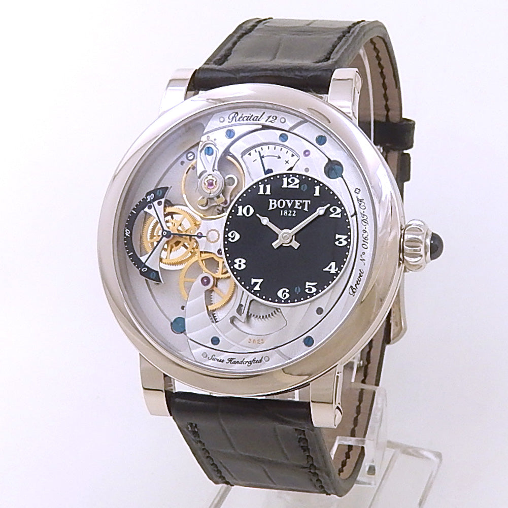 Bovet Dimier Recital 12 Monsieur DTR12-42WG-000-B1-07 18k White Gold Black Dial