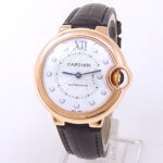 Cartier Ballon Bleu WE902040 18k Rose Gold Silver Diamond Dial