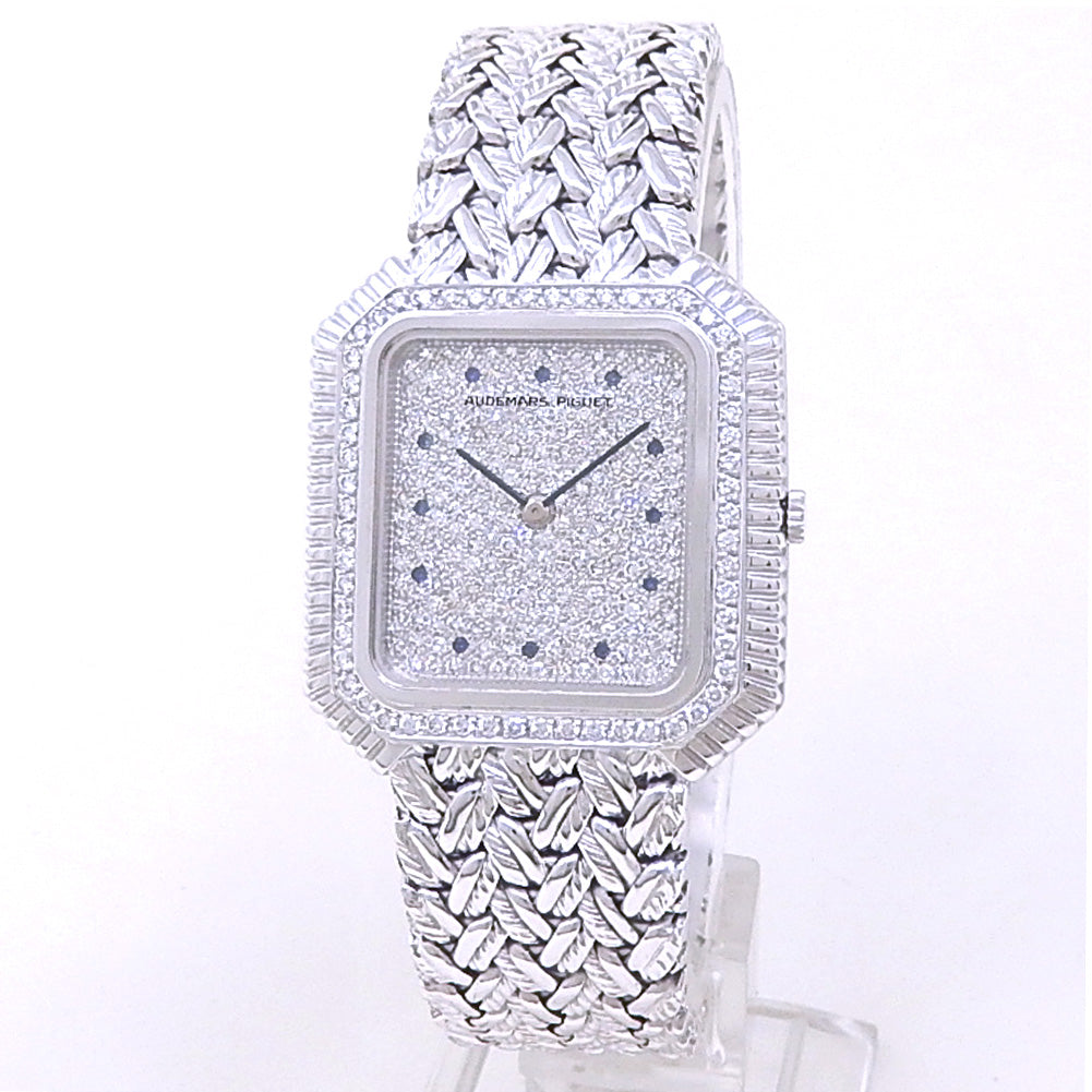 Audemars Piguet Vintage 18k White Gold Diamonds Pave Dial