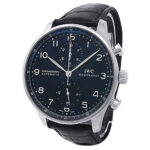 IWC Portugieser Chronograph IW371447 Stainless Steel Black Dial