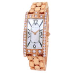 Harry Winston Avenue C 330LQR 18k Rose Gold Mother of Pearl Diamond Bezel