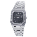 Audemars Piguet Vintage Stainless Steel Black Dial Ladies Watch