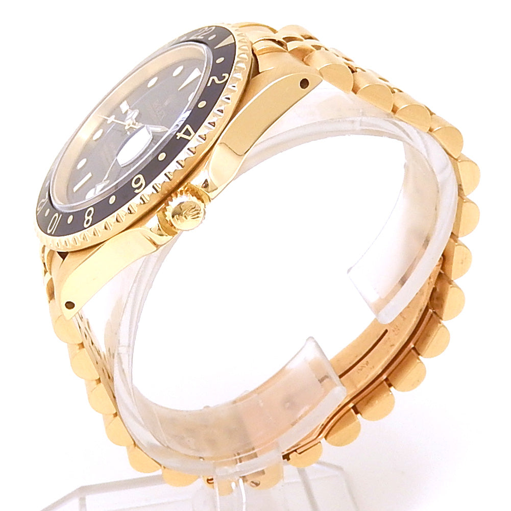 Rolex GMT-Master 16758 18k Yellow Gold Black Dial