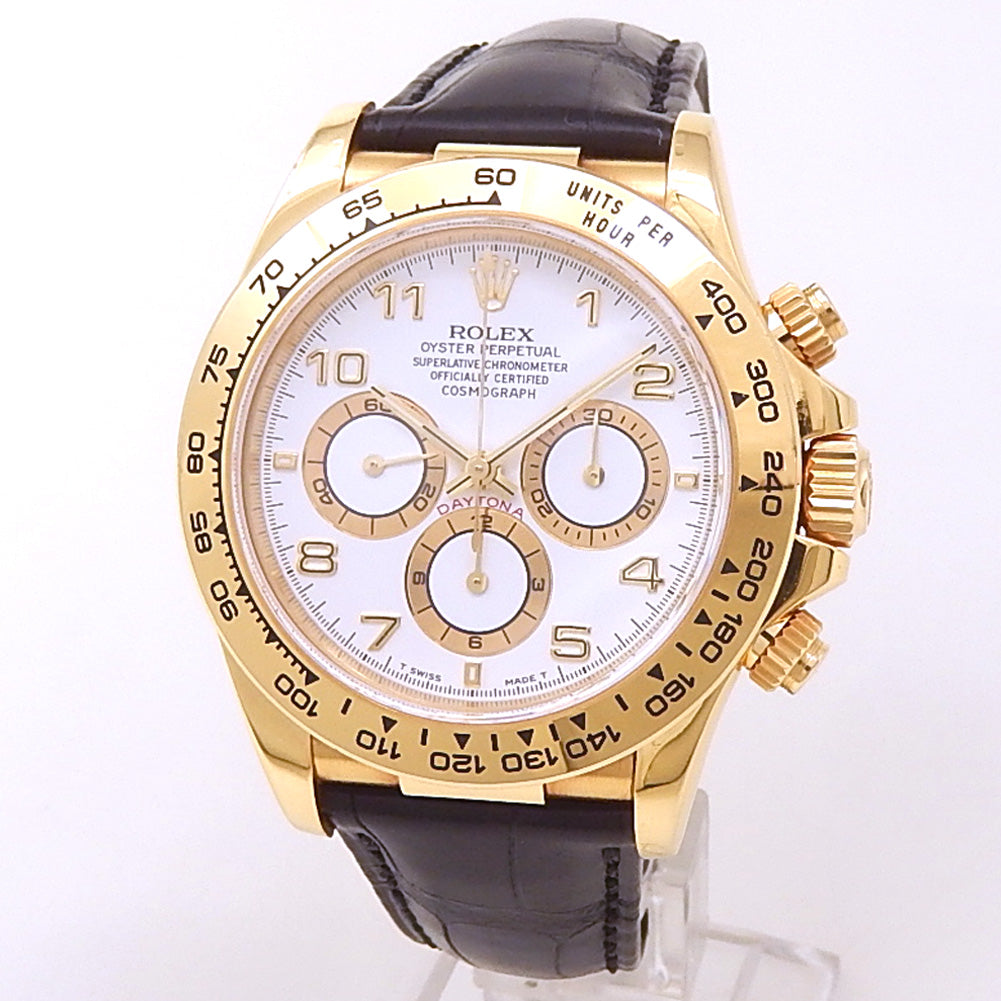 Rolex Zenith Daytona 16518 18k Yellow Gold White Dial