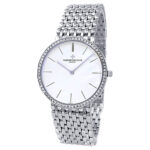 Vacheron Constantin Vintage 18k White Gold Diamond Bezel White Dial