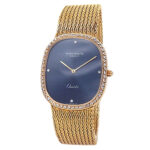 Patek Philippe Ellipse 3875/1J 18k Yellow Gold Blue Diamond Dial