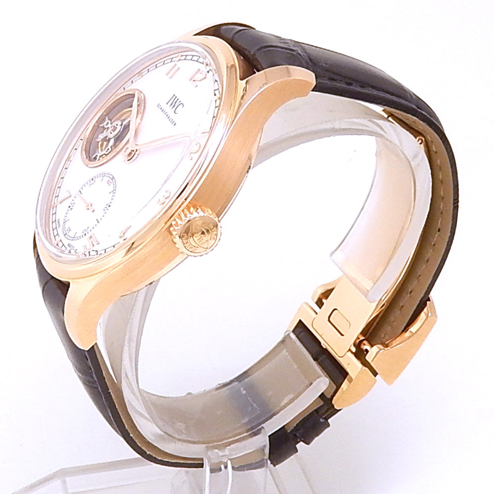 IWC Portuguese Tourbillon IW546302 18k Rose Gold Silver Dial