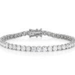 Diamond Tennis Bracelet in 18K White Gold - Front View by Kelly Christie