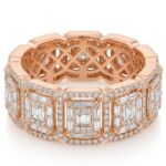 Diamond Eternity Band in 14K Rose Gold - Front View by Kelly Christie