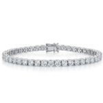 Diamond Tennis Bracelet in 18K White Gold - Front View by Kelly Christie