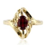 Ruby and Diamond Ring in 14K Yellow Gold - Front View by Kelly Christie