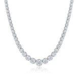 Diamond Necklace in 14K White Gold - Front View by Kelly Christie