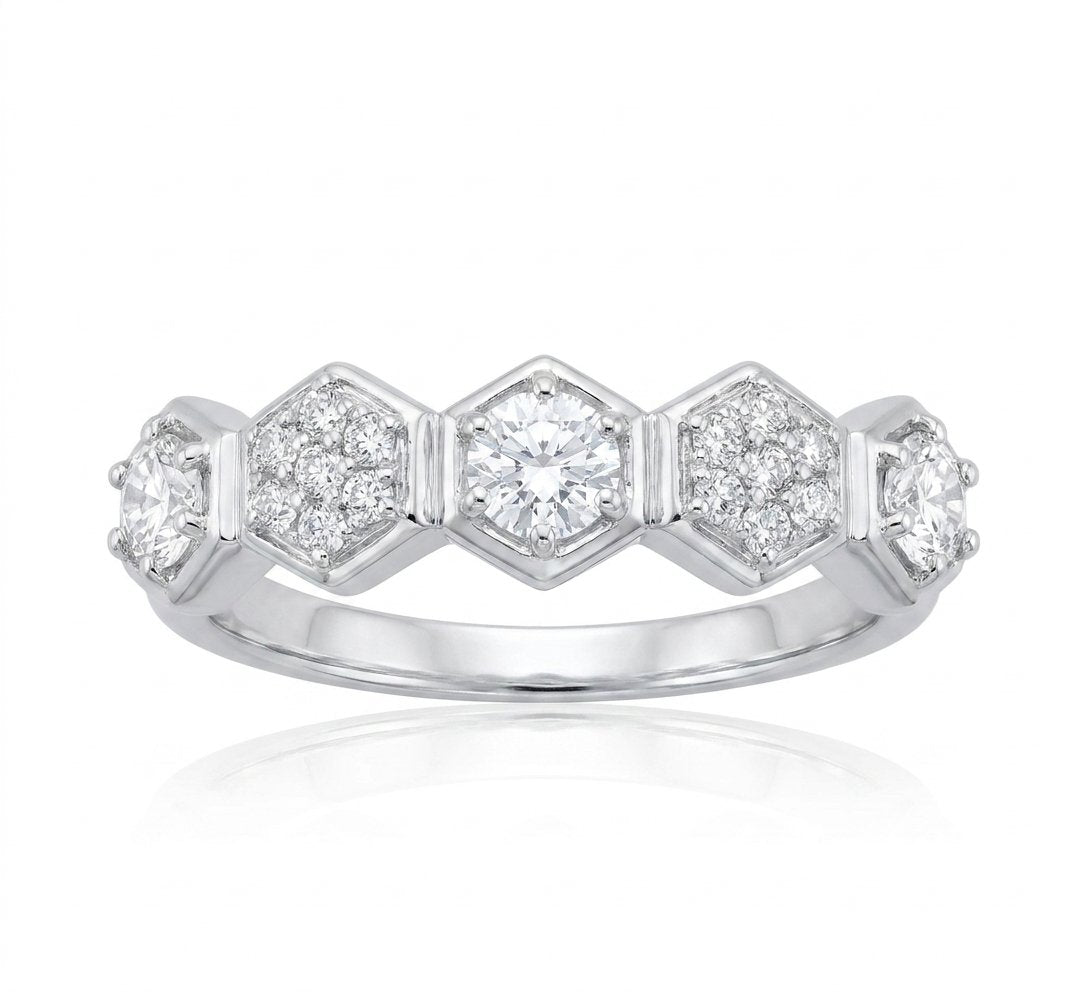 Diamond Ring in 14K White Gold