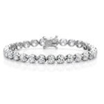 Diamond Bracelet in 18K White Gold - Front View by Kelly Christie