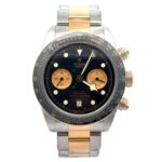 Tudor Black Bay Chrono S&G 79363N Two-Tone Black Dial - Front View by Tudor