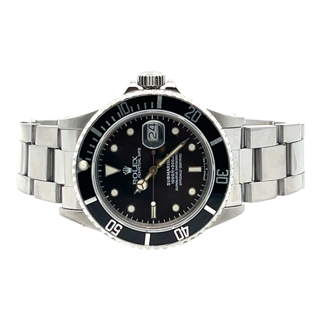 Rolex Submariner Date 16800 Stainless Steel Black Dial - Angle View by Rolex