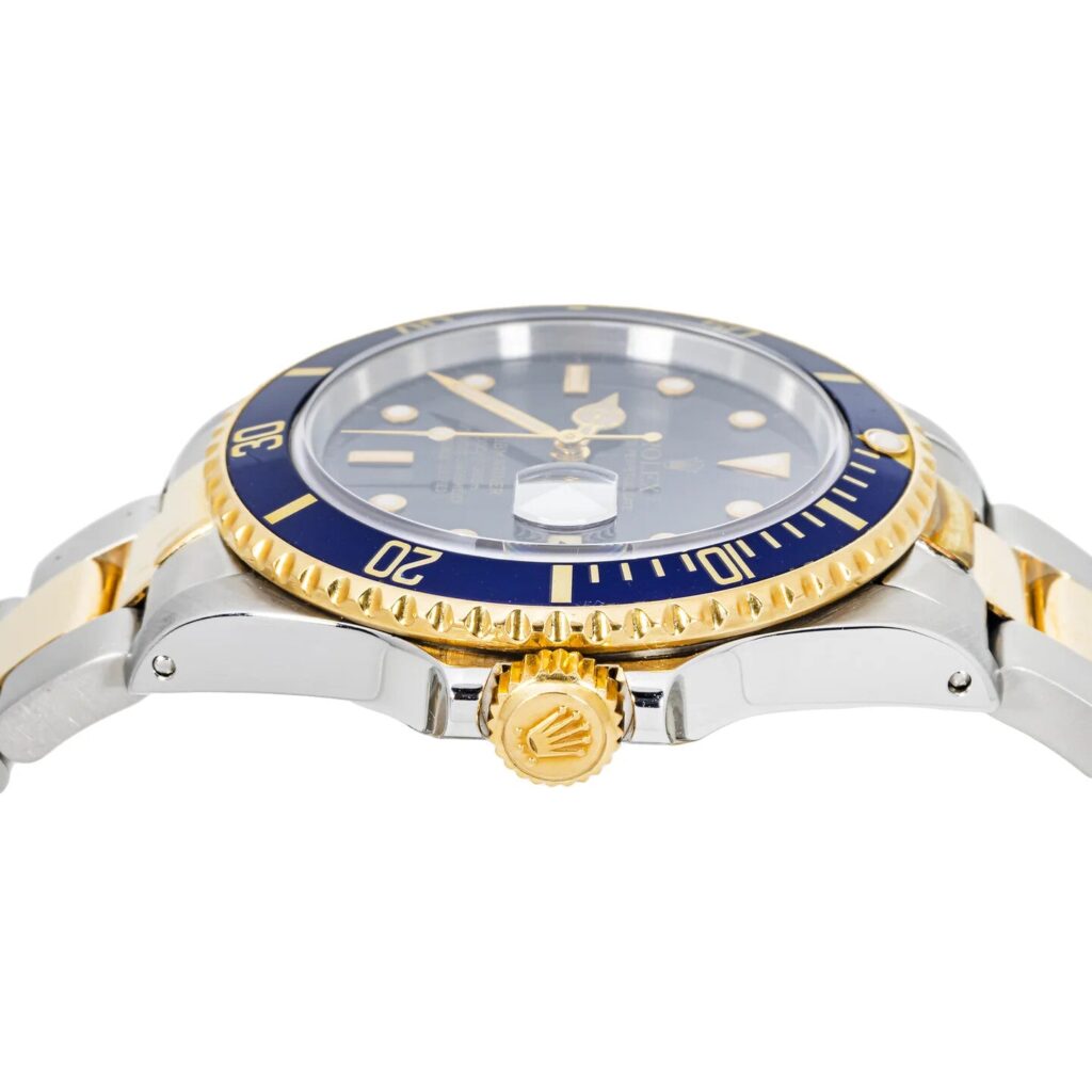Rolex Submariner Date 16613LB Steel & 18K Yellow Gold Blue Dial - Side View by Rolex