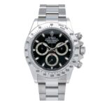Rolex Cosmograph Daytona 116520 Stainless Steel Black Dial - Front View by Rolex