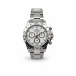 Rolex Cosmograph Daytona 116520 Stainless Steel White Dial - Front View by Rolex