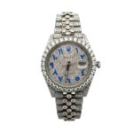 Rolex Datejust 41 126300 Diamond Blue Arabic Numeral Dial - Front View by Rolex