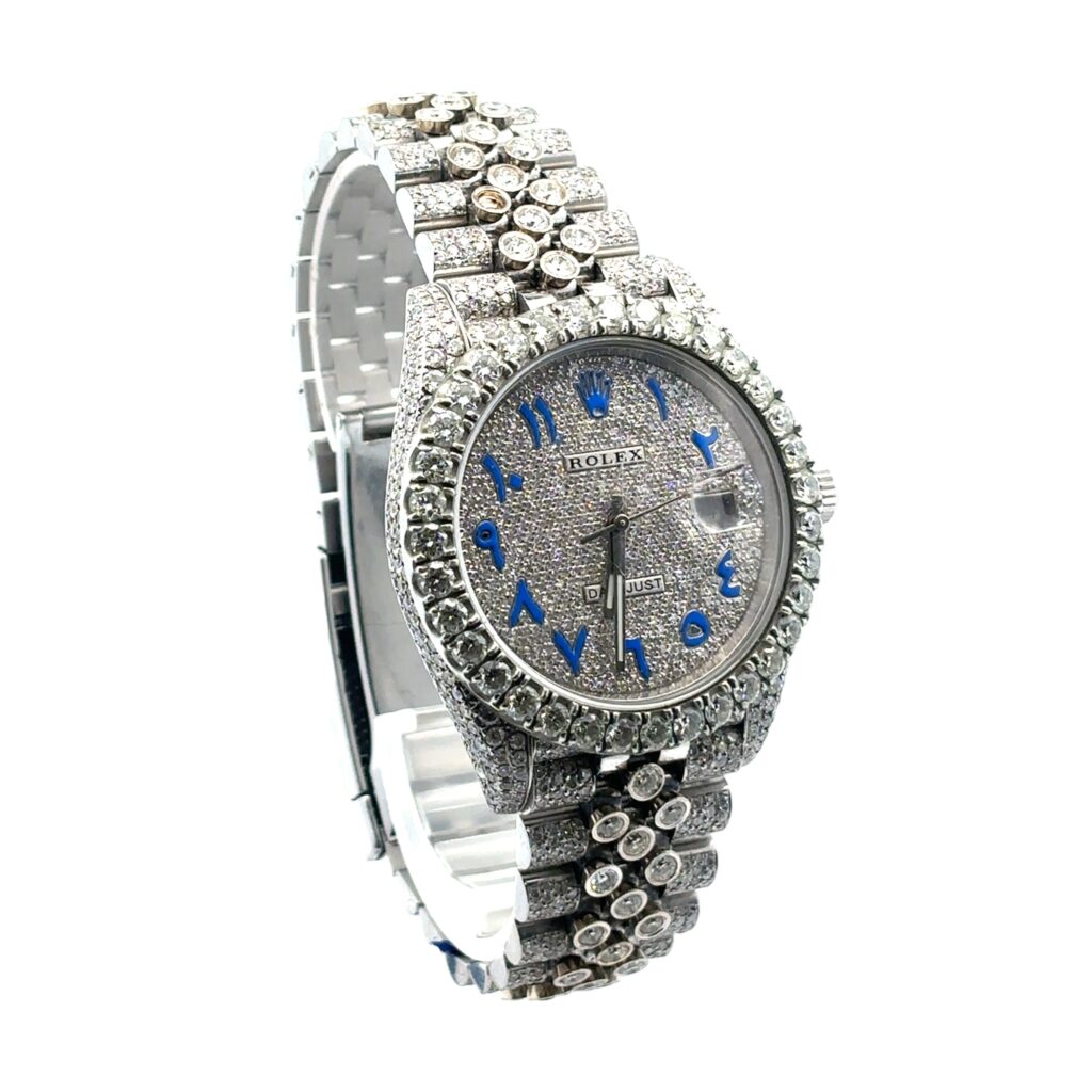 Rolex Datejust 41 126300 Diamond Blue Arabic Numeral Dial - Angle View by Rolex