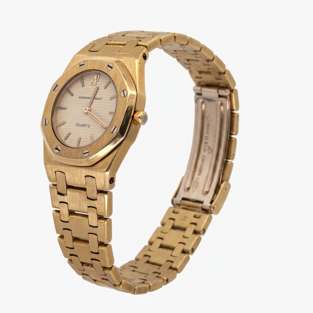 Audemars Piguet Royal Oak 6007BA Yellow Gold Champagne Dial - Side View by Audemars Piguet