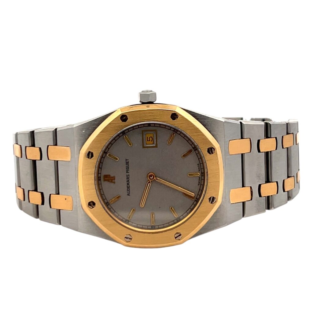Audemars Piguet Royal Oak 56023SA Two-Tone Grey Dial - Angle View by Audemars Piguet