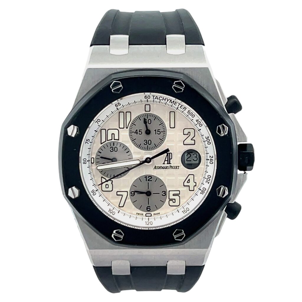 Audemars Piguet Royal Oak Offshore Chronograph 25940SK.OO Cream Dial - Front View by Audemars Piguet