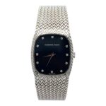 Audemars Piguet Cobra 2080 WG White Gold Black Diamond Dial - Front View by Audemars Piguet