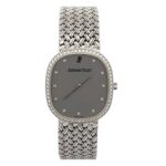 Audemars Piguet Vintage 14653BC White Gold Silver Diamond Dial - Front View by Audemars Piguet
