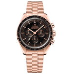 Omega Speedmaster Moonwatch 310.60.42.50.01 18K Sedna Gold Black Dial - Front View by Omega