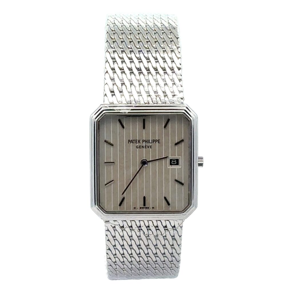 Patek Philippe Golden Ellipse 3773 18K White Gold White Dial - Front View by Patek Philippe