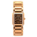 Patek Philippe Twenty~4 4908/11R-010 Rose Gold Brown Diamond Dial - Front View by Patek Philippe