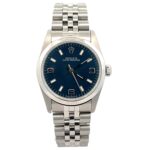 Rolex Oyster Perpetual 67480 Steel Blue Index Dial - Front View by Rolex