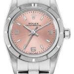 Rolex Oyster Perpetual 26 76030 Steel Salmon Pink Dial - Front View by Rolex