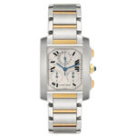 Cartier Tank Francaise Chronograph W51004Q4 Silver Dial - Front View by Cartier