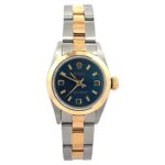 Rolex Oyster Perpetual 67183 Two-Tone Blue Index Dial - Front View by Rolex