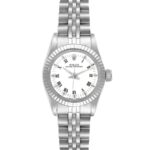 Rolex Oyster Perpetual 67194 Stainless Steel White Roman Dial - Front View by Rolex