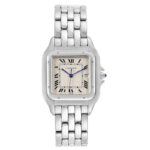 Cartier Panthere 130 000 C Stainless Steel White Roman Dial - Front View by Cartier