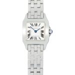 Cartier Santos Demoiselle W25065Z5 Steel White Dial - Front View by Cartier