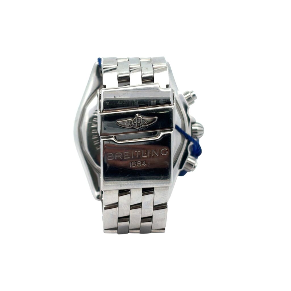 Breitling Super Avenger A13370 Diamond Bezel White Index Dial - Angle View by Breitling