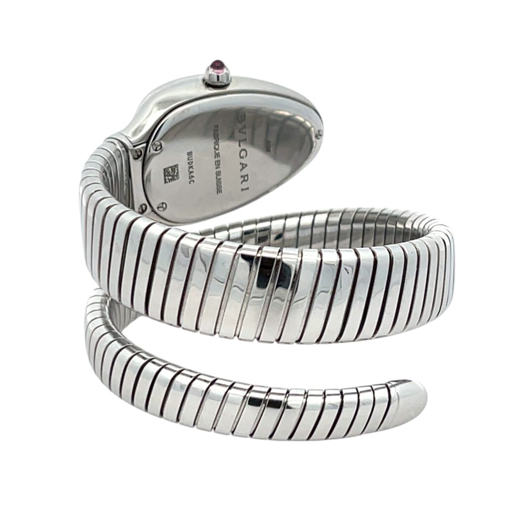 Bulgari Serpenti 101828 Steel White Dial - Angle View by Bulgari