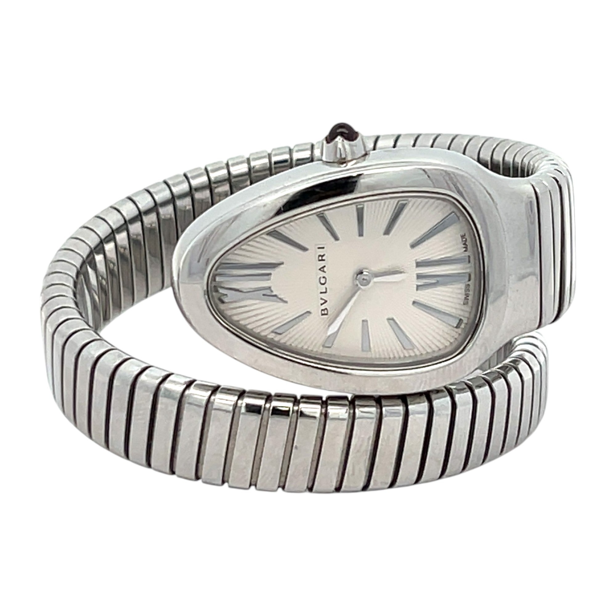 Bulgari Serpenti Tubogas SP35S Steel White Dial