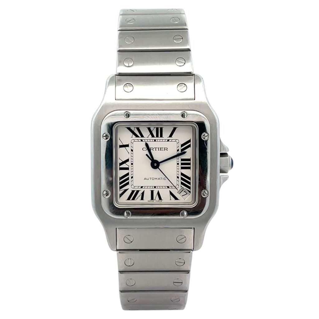 Cartier Santos Galbee XL W20099C4 Two-Tone White Dial - Front View by Cartier