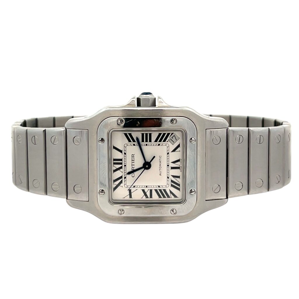 Cartier Santos Galbee XL W20099C4 Two-Tone White Dial - Angle View by Cartier