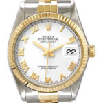 Rolex Datejust 16013 Two-Tone White Dial Jubilee 36mm - Front View by Rolex