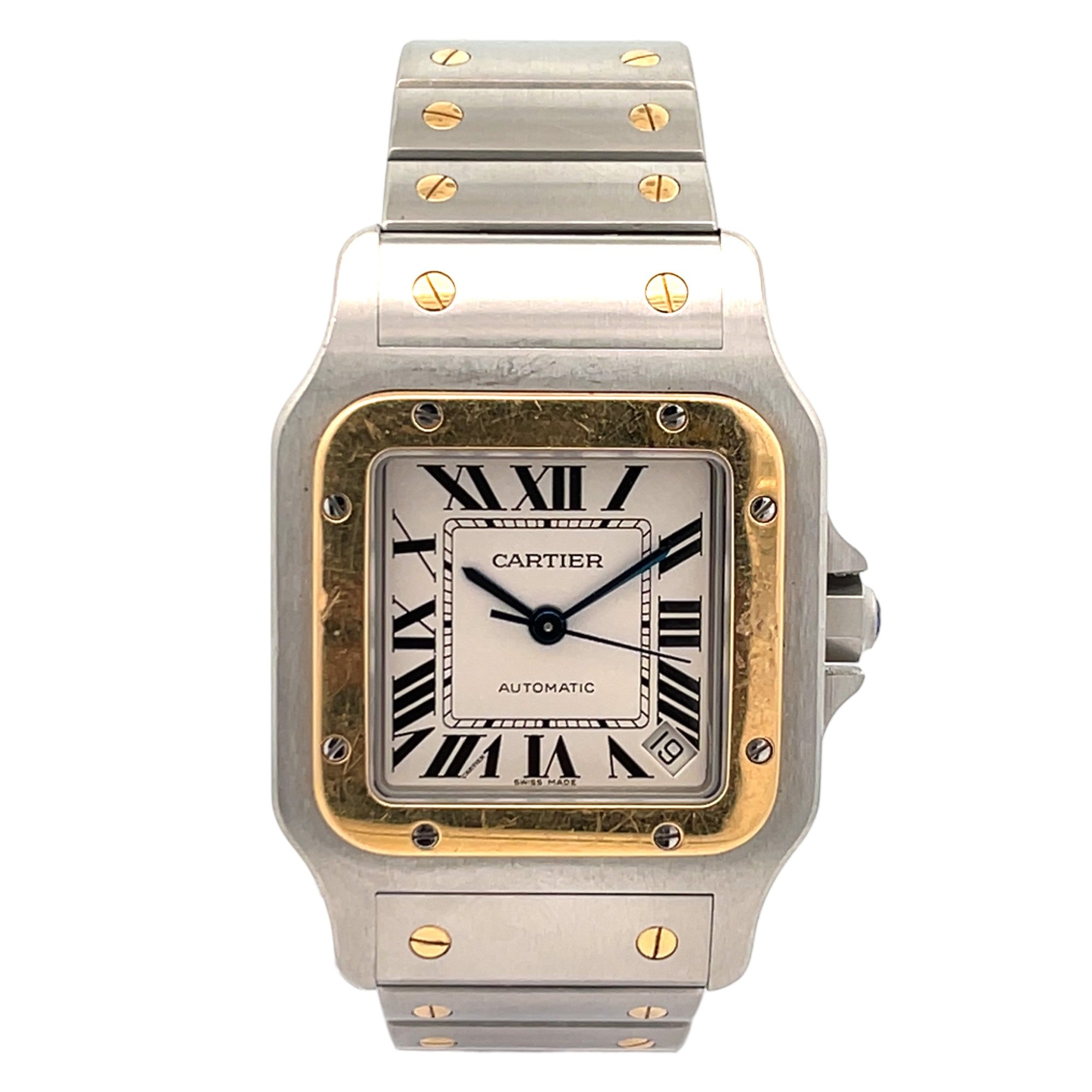 Cartier Santos Galbee XL W20099C4 Two-Tone White Numeral Dial