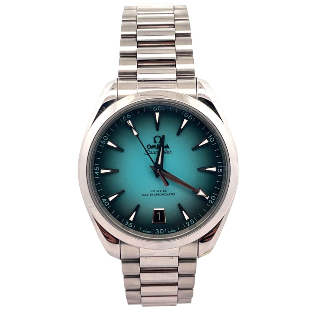 Omega Seamaster Aqua Terra 150m 220.10.41.21.03.006 Steel Turquoise Dial - Front View by Omega
