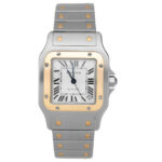 Cartier Santos Galbee W20099C4/2823 Two-Tone White Dial - Front View by Cartier